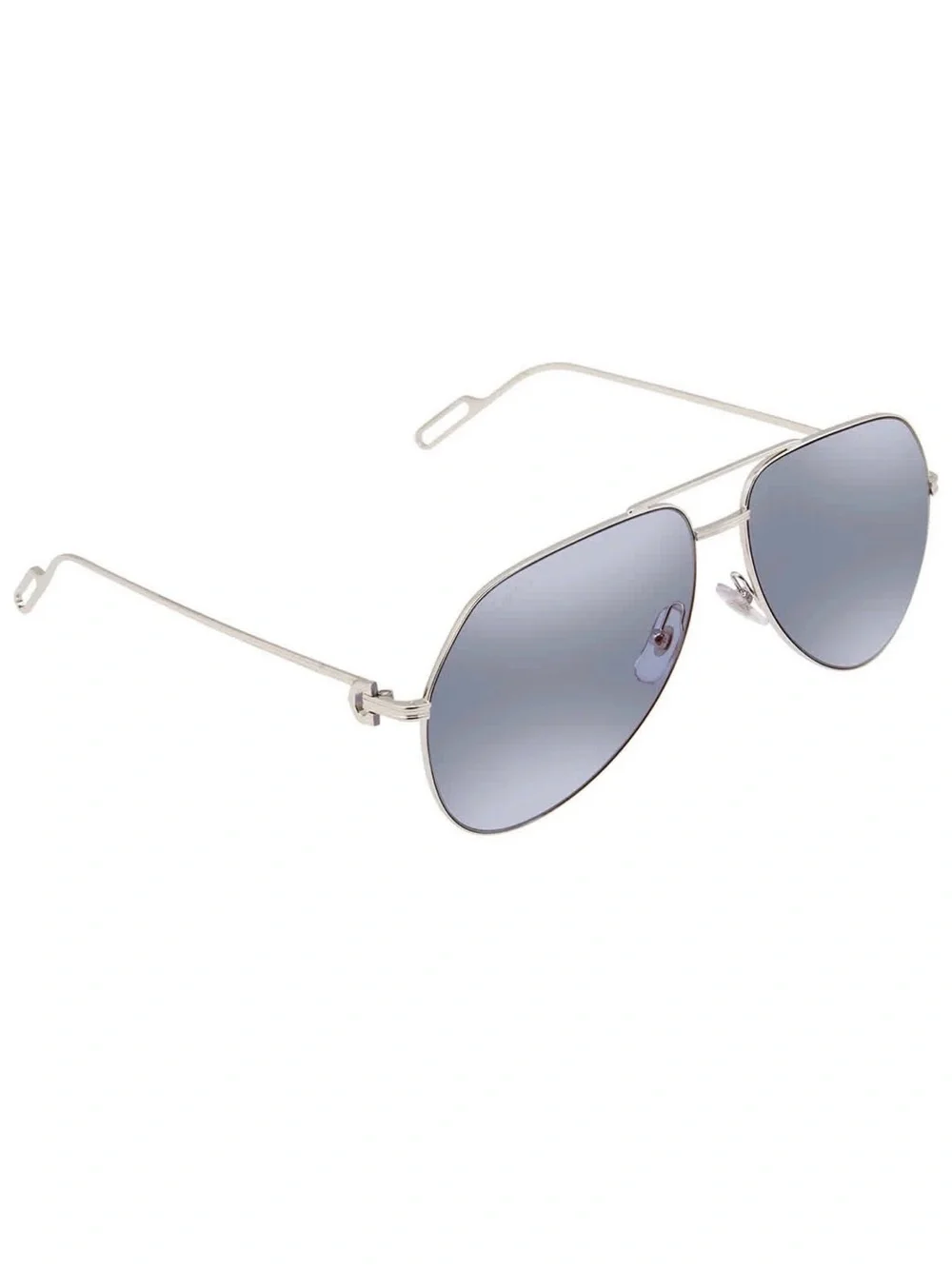 Cartier Première de Cartier CT0110S Aviator Sunglasses Silver $1445 NEW